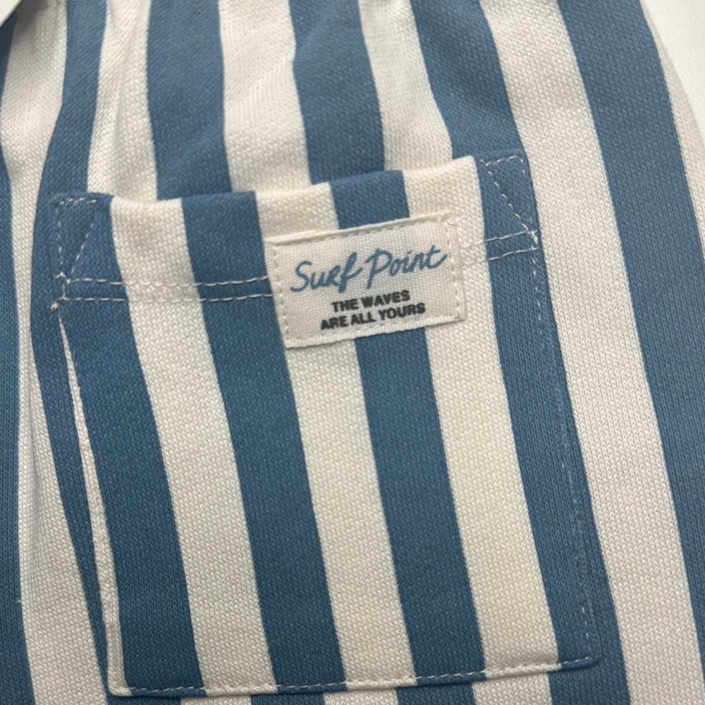 Zara Blue and White Striped Shorts - Picture 3 of 4